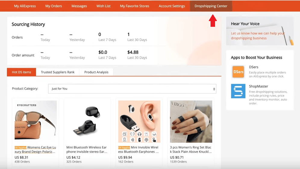 How to access AliExpress' 
