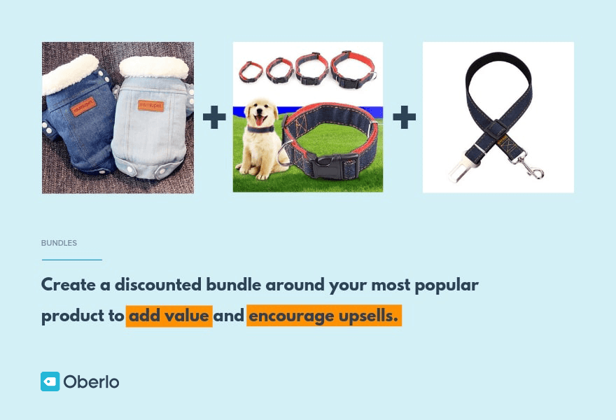 Create a bundle and upsell products to increase profit potential