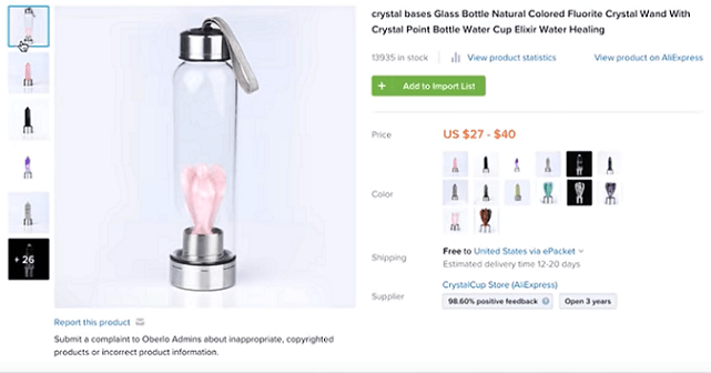 Sell this crystal water bottle in 2019