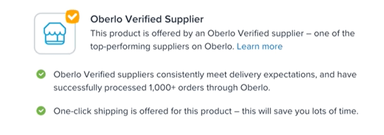 The advantages of working with an Oberlo-verified supplier