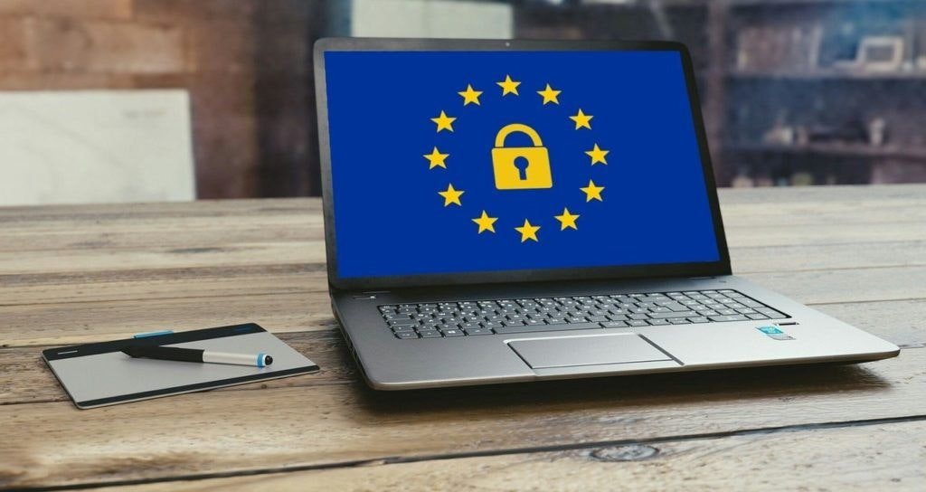 A laptop with GDPR icon
