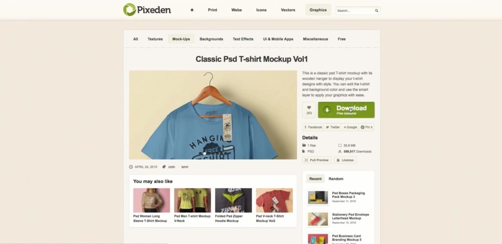 create t-shirt mockups with pixeden