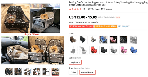 Be breed-specific for your Facebook ads when selling the dog car carrier