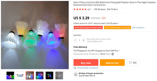 LED badminton corks should not be sold in the US due to a lack of popularity