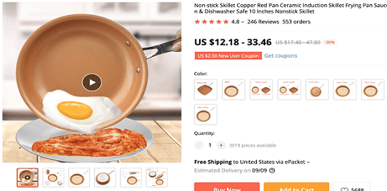 One product recommendation by the CEO of Ecomhunt is this non-stick pan