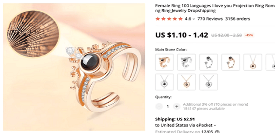 Consider selling these projection rings for your dropshipping business