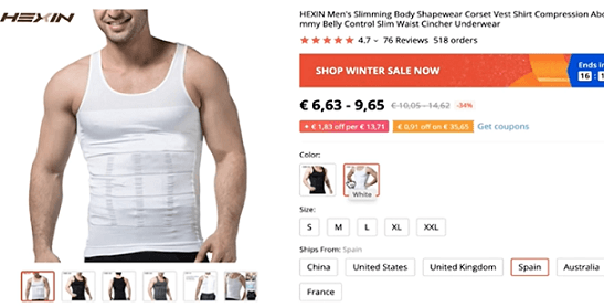 Why not dropship this men's slimming tank to your customers