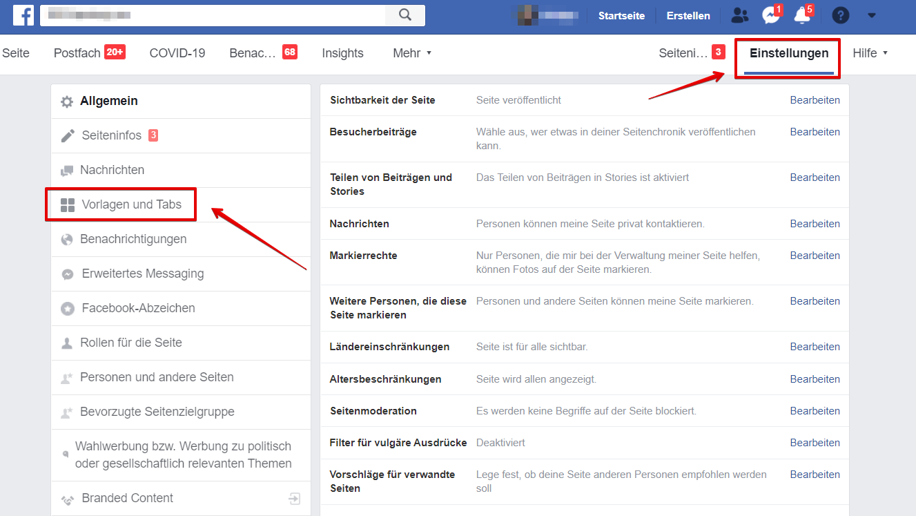 Facebook Shop erstellen - Screenshot