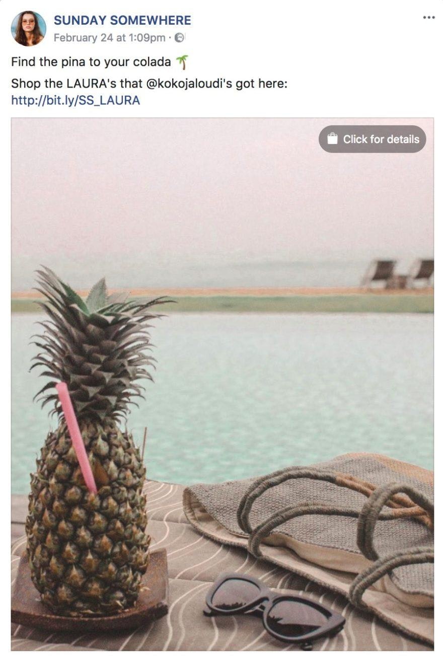 Instagram Brand Awareness - Pool mit Cocktail