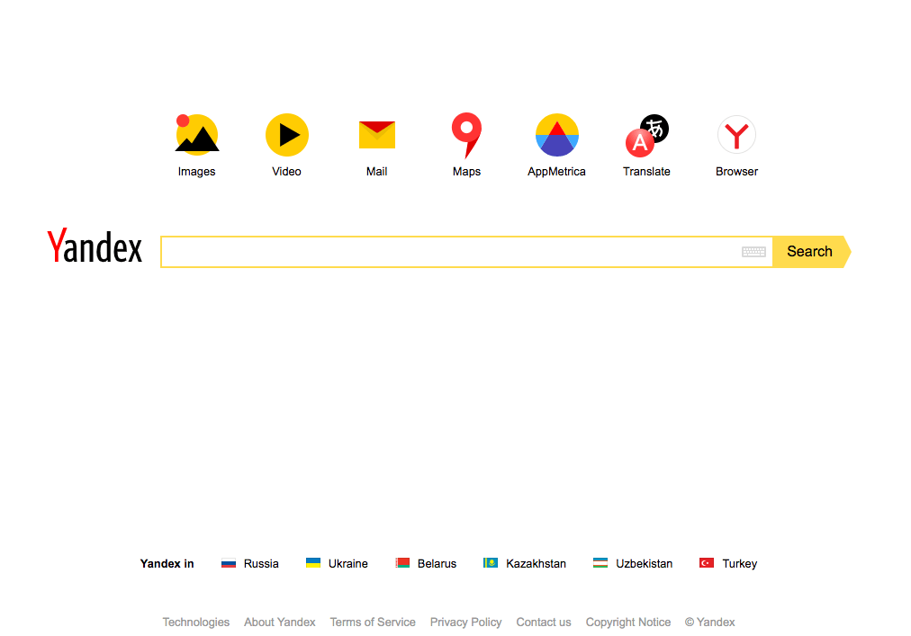 Moteur de recherche Yandex