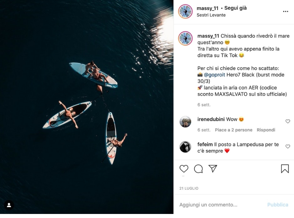 Massimiliano Salvato: Instagram content Creator