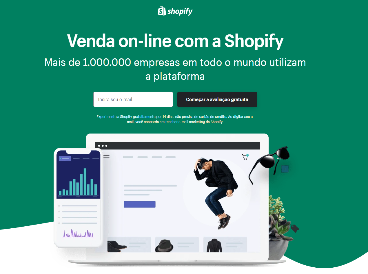 Landing page de e-commerce: Shopify