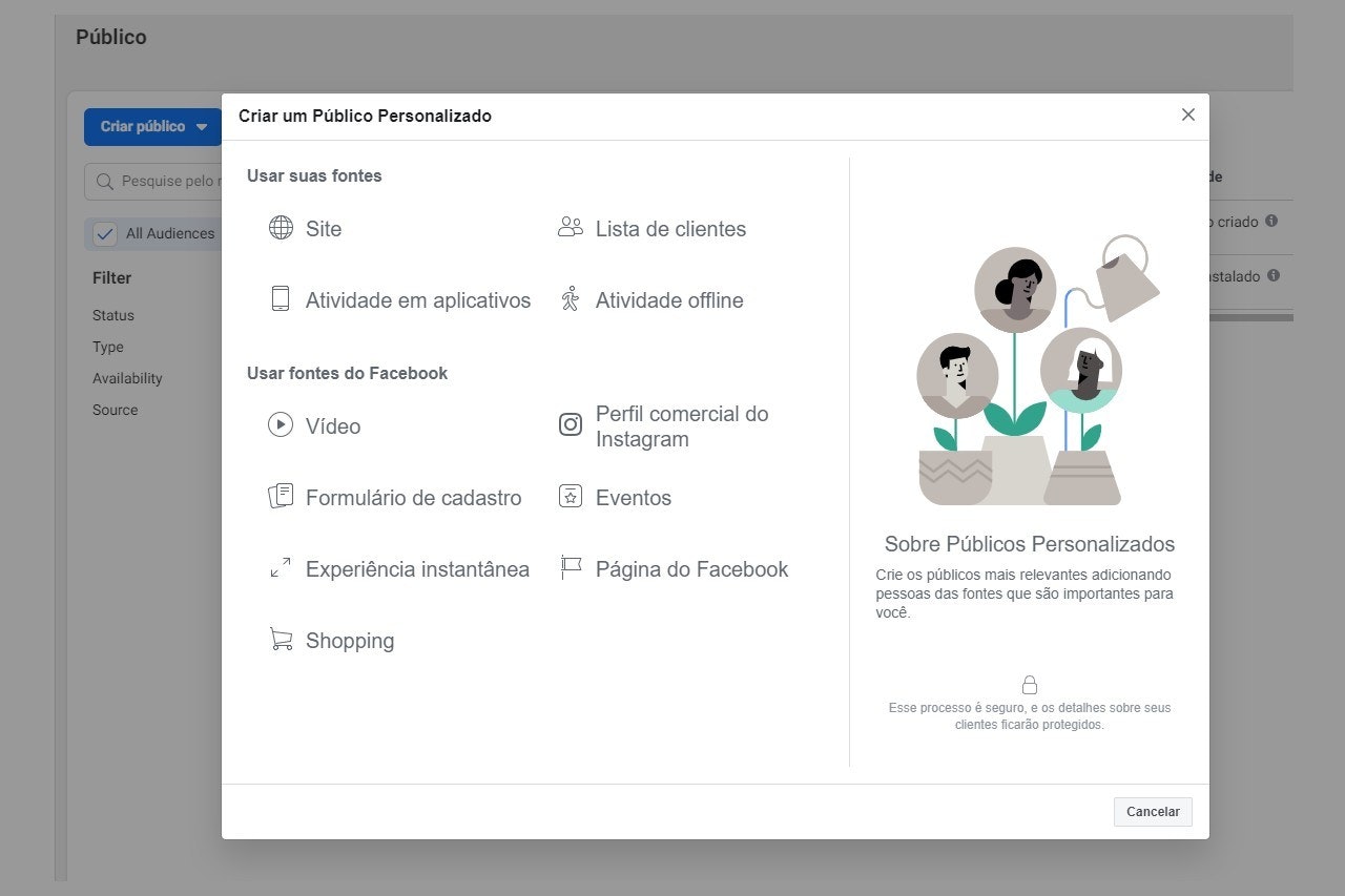 Como criar Público Personalizado no Facebook