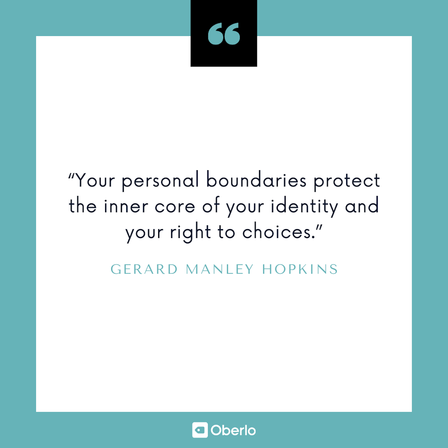 Entwickle dich selbst Zitat: Gerard Manley Hopkins