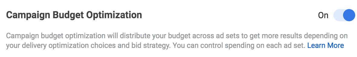 Facebook campaign budget optimization