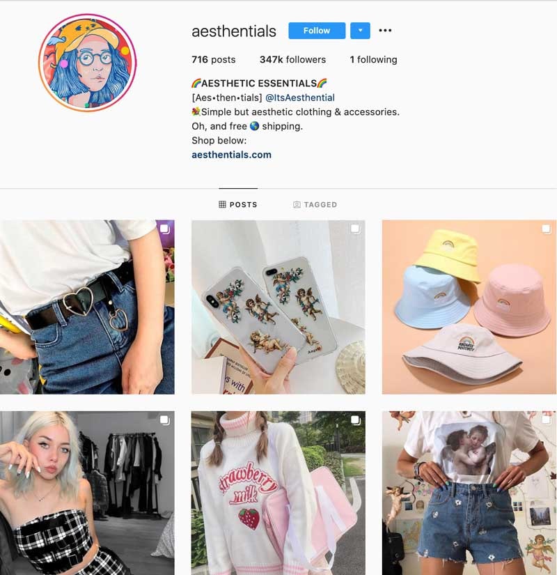Histoires de réussite Instagram - Esthétique