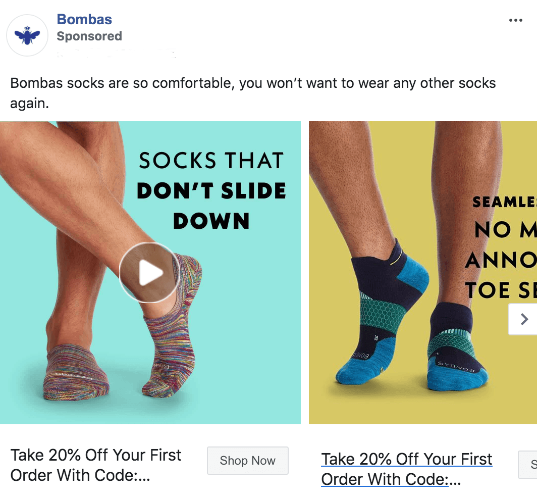 ecommerce facebook ad examples