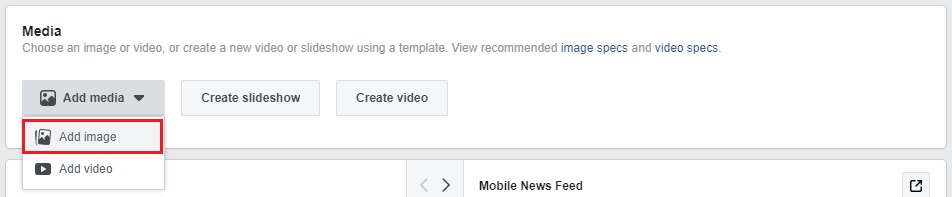 Adding images to your Facebook ad