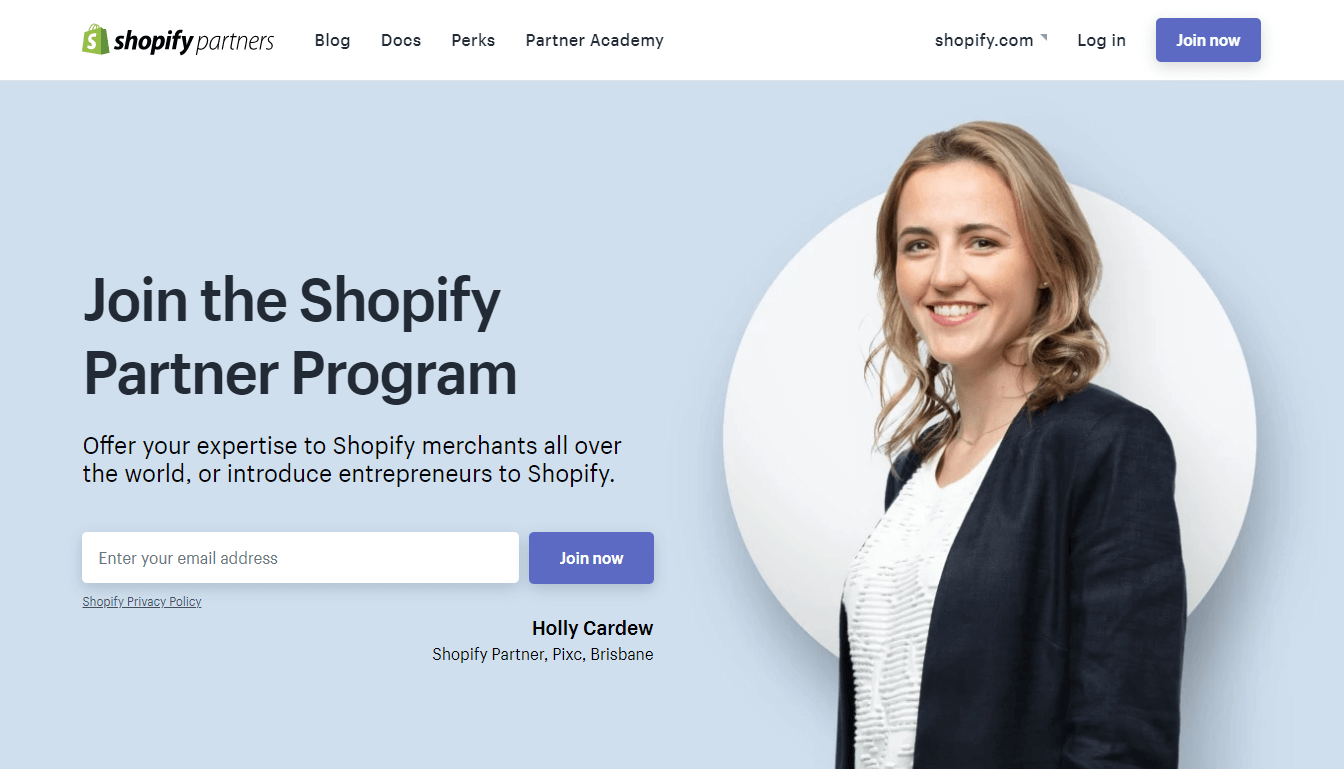 shopify partner program