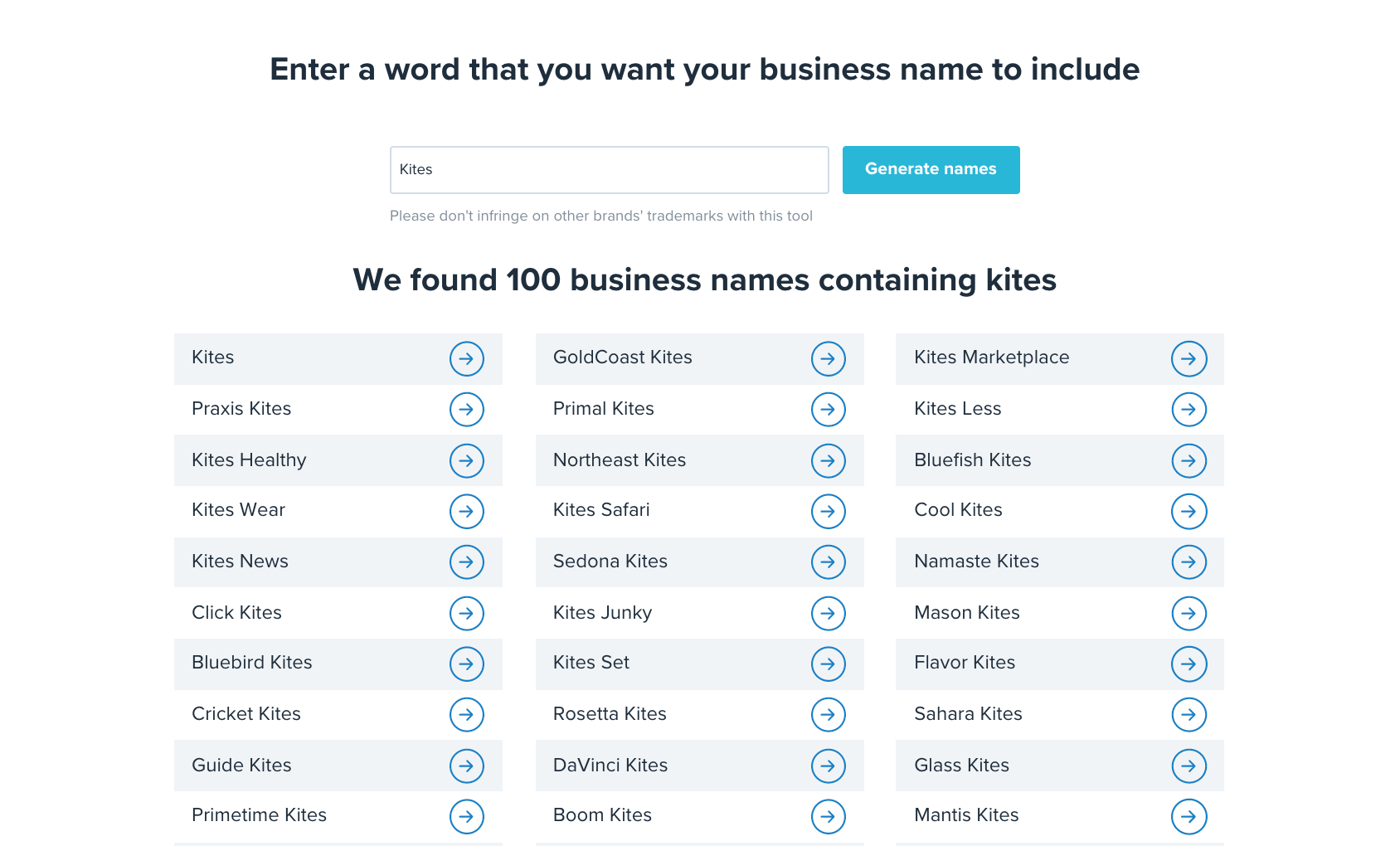 how to choose a business name