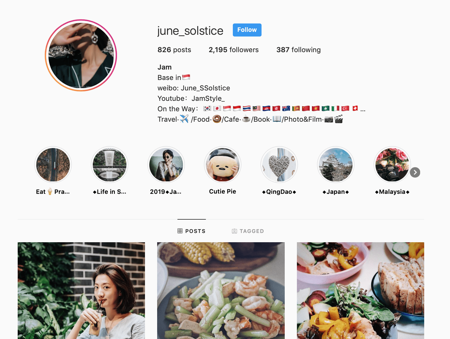 Screenshot of Instagram Micro-Influencer June Solstice