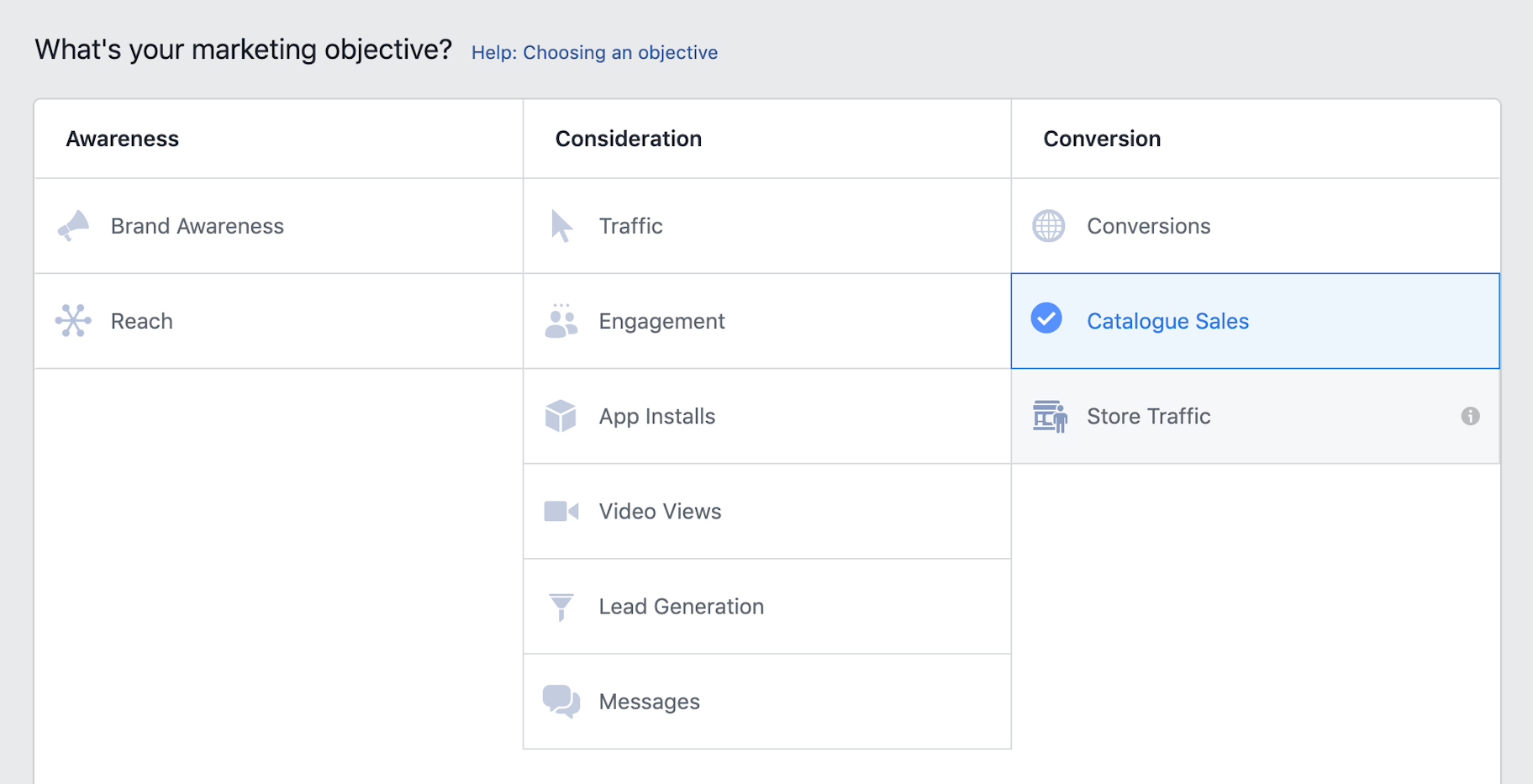 Facebook Ad Objective