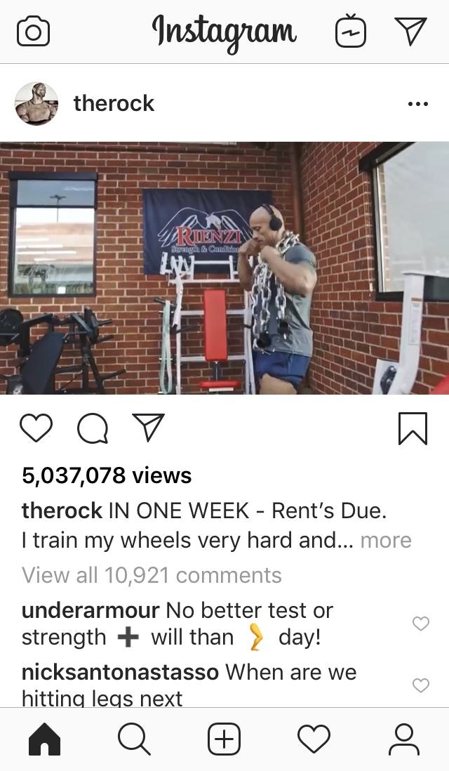 The Rock Instagram