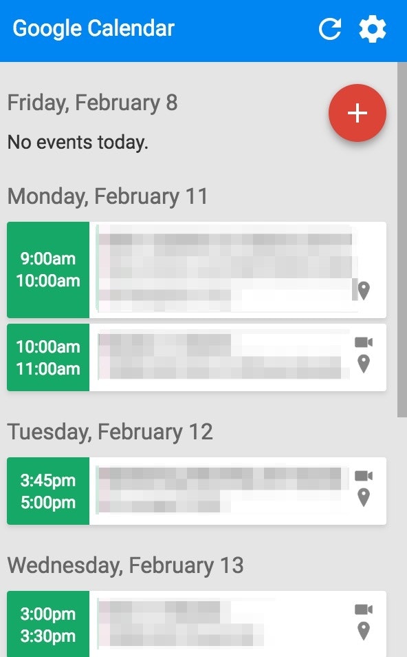 Google Calendar Chrome extension