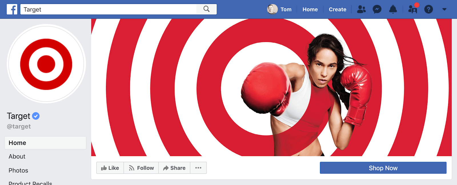 Target Facebook Page