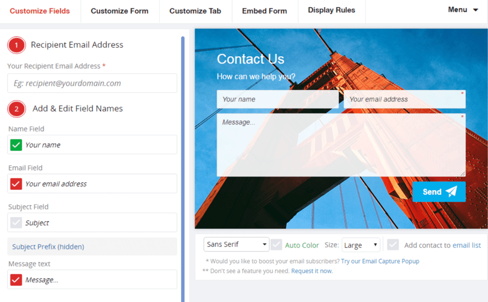 contact app shopify