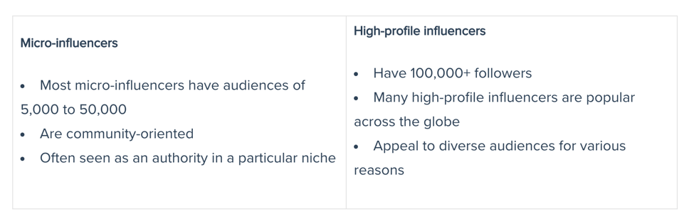 difference between micro and macro influencers