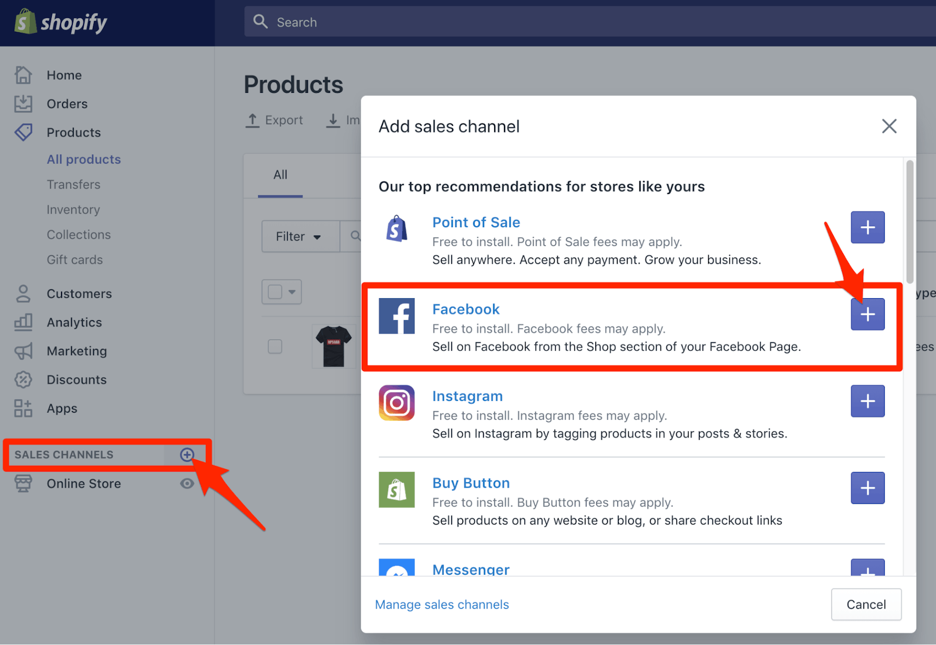 Add Facebook Shop to Shopify