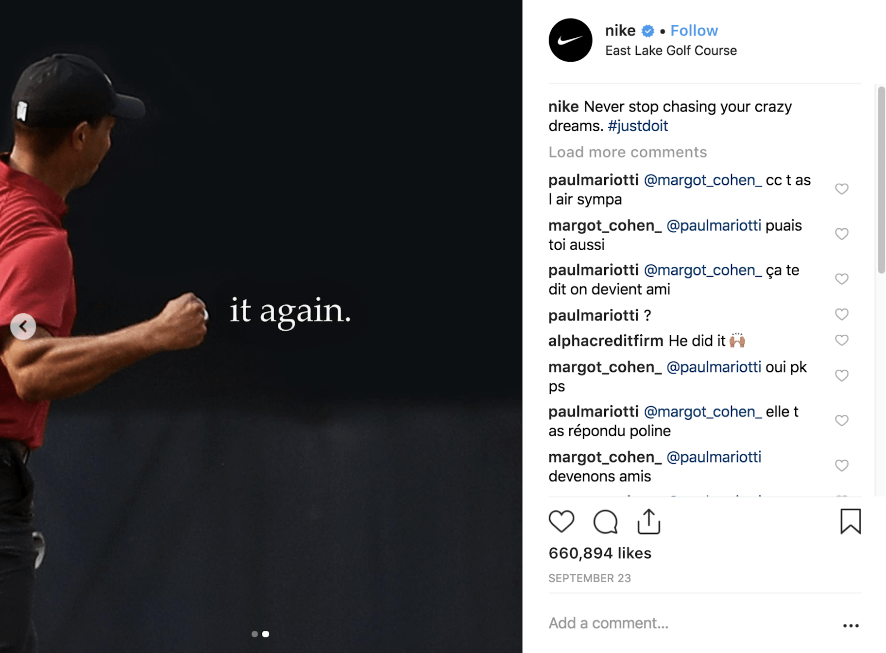 Nike Instagram Post