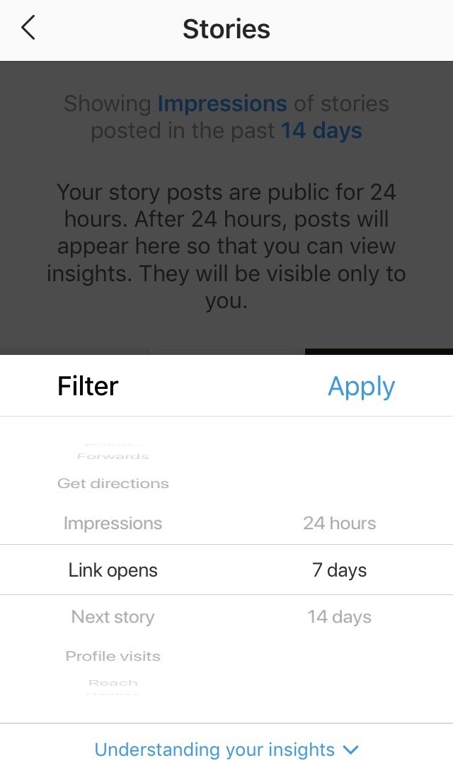 Stories Instagram Insights Filter