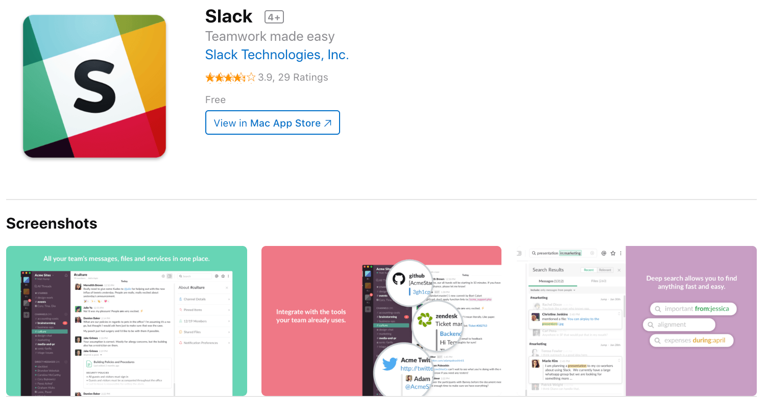 Marketing Apps Slack