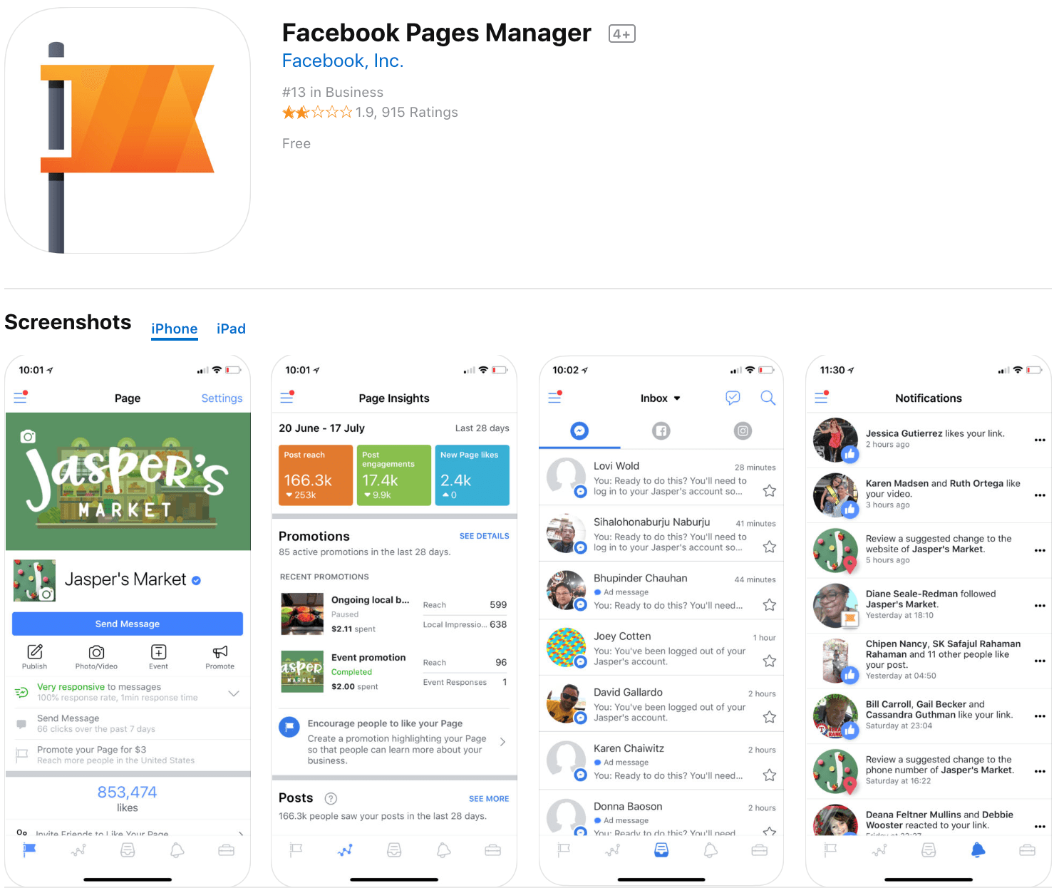 Marketing Apps Facebook Pages Manager