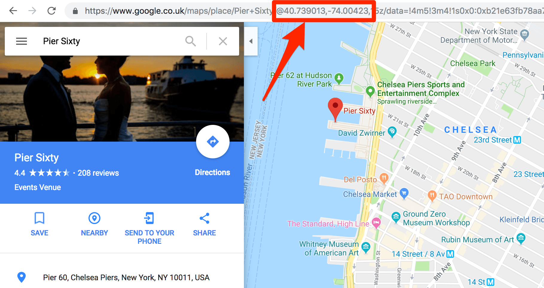 Find Location on Google
