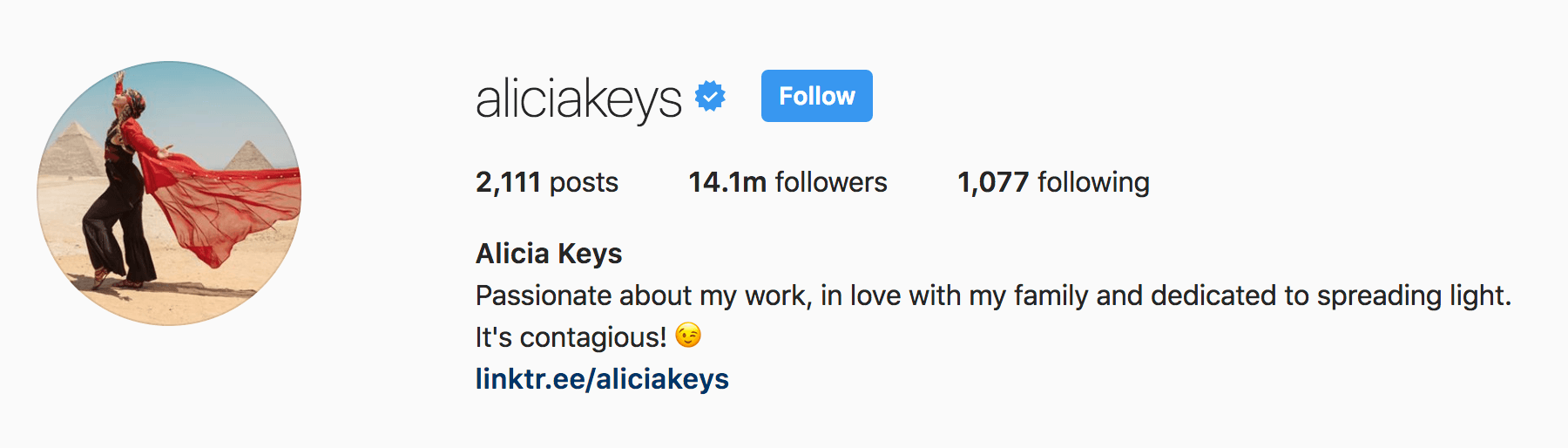 alicia keys instagram bio quotes