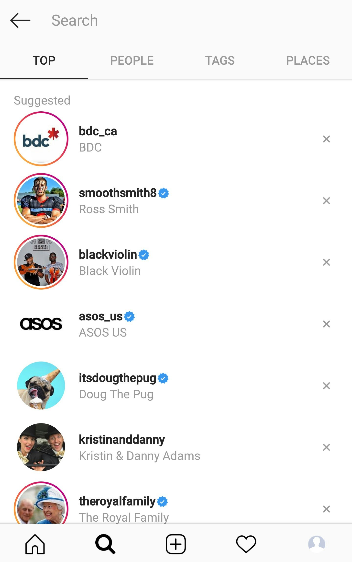 Instagram Search People Tags Places
