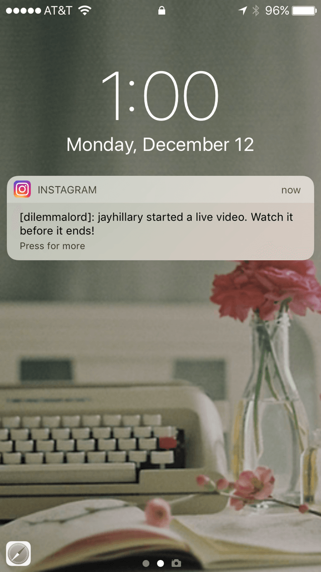 Instagram Love Notifications