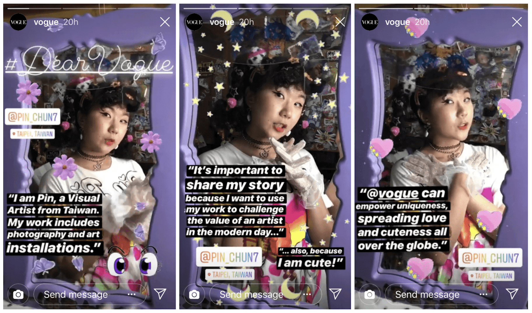 Dear Vogue Instagram Stories