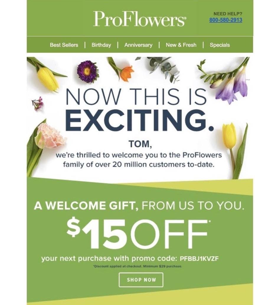 Proflowers Email Template