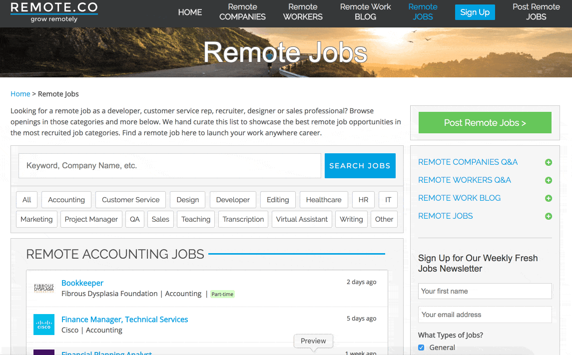 remote jobs freelancer