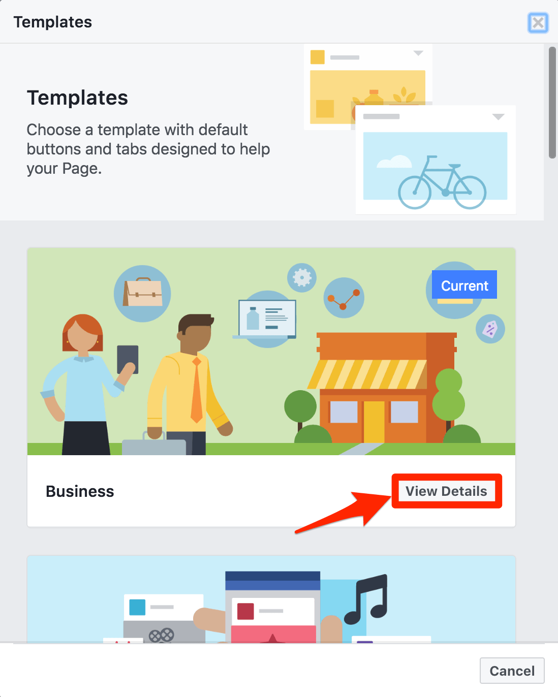 Facebook Business Page Templates