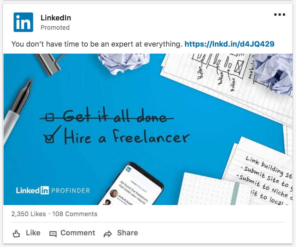 LinkedIn Ads Sponsored Content