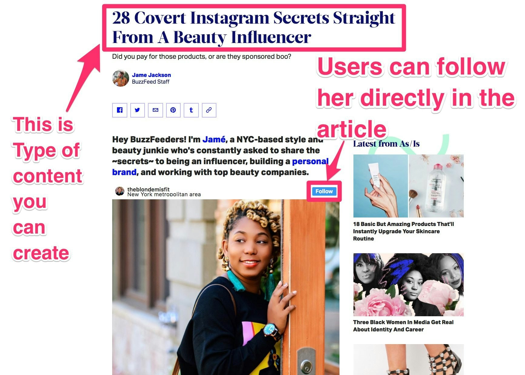 Instagram takipçi artışı elde etmek için Buzzfeed'i kullanma