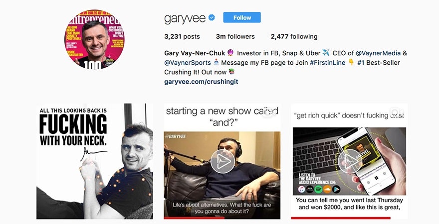 Gary Vaynerchuk - Exemples de marque personnelle