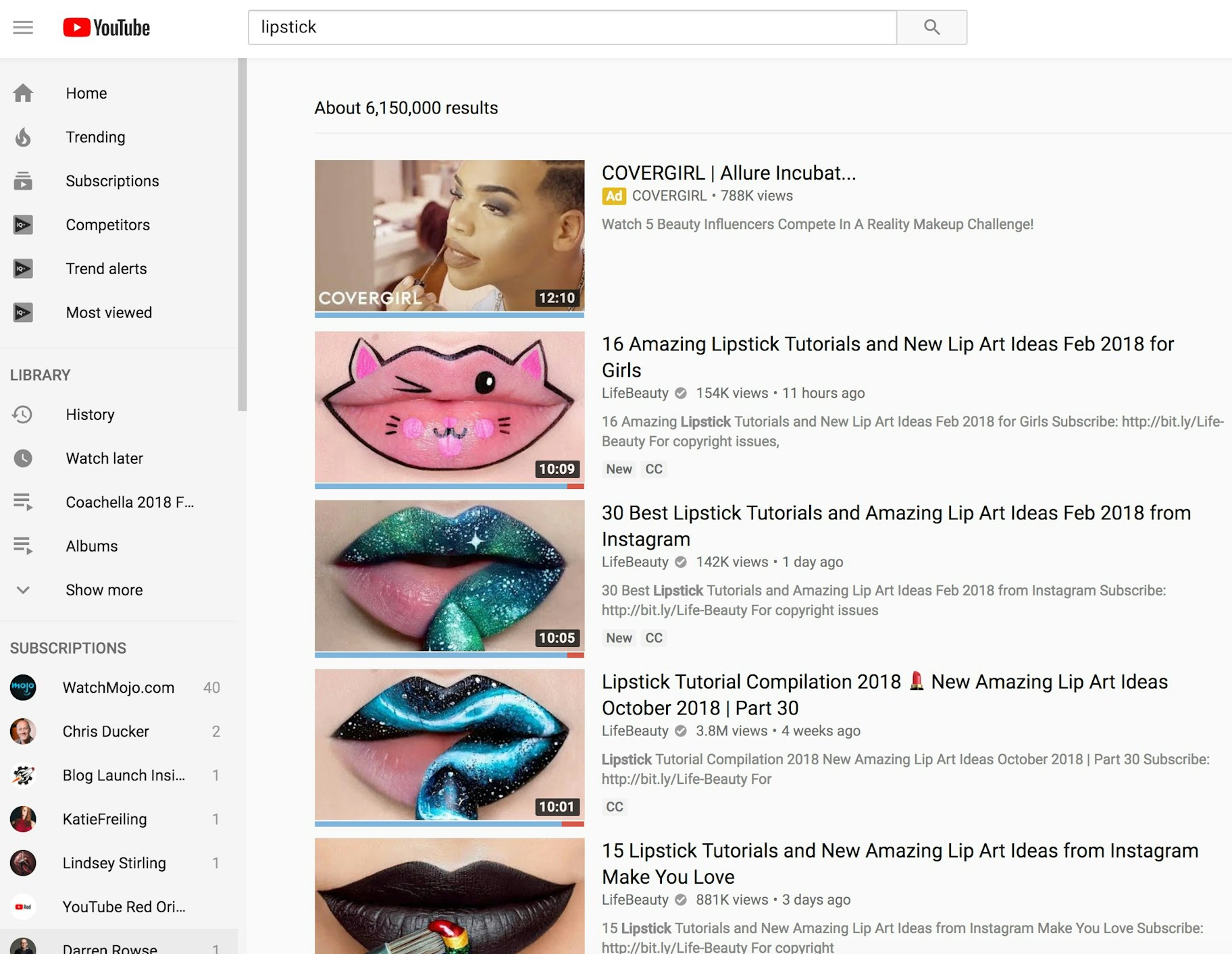 Viral Lipstick content examples