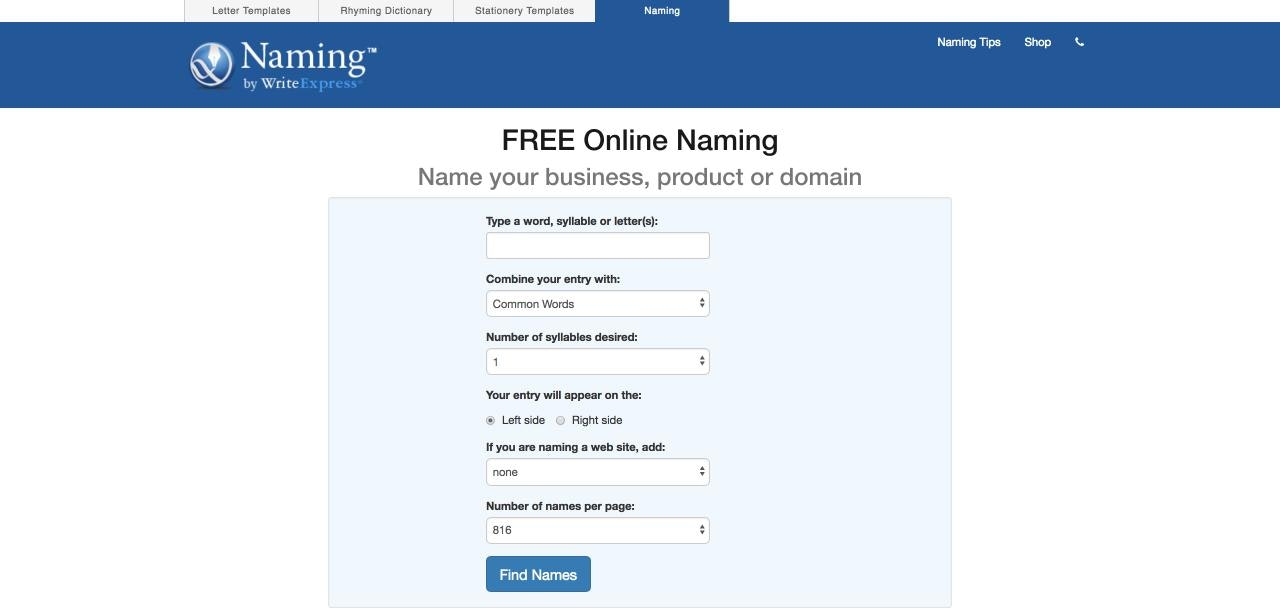 Naming Domain Name Generator