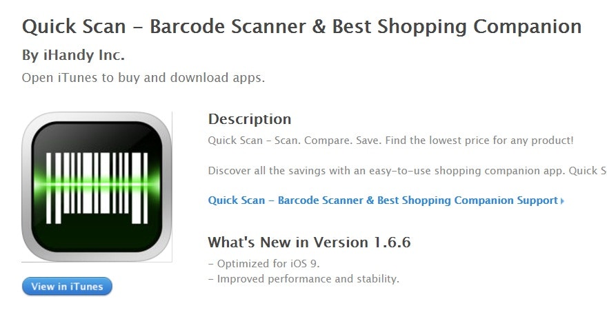Quick Scan Price comparison App